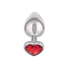 Plug anale con pietra Jewel Large Ruby Heart Plug
