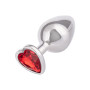 Anal plug with stone Jewel Large Ruby Heart Plug