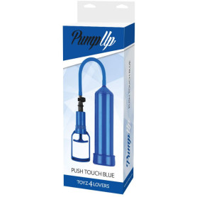 pompa per pene sviluppatore push touch blue