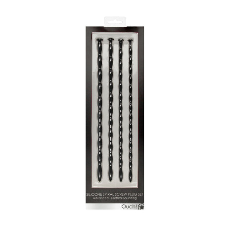 sonda uretrale Silicone Spiral Screw Plug Set Beginners