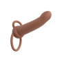 vibratore rechargeable ribbed dual penetrator