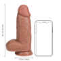 Dildo Caramel Extra Thick Straight with Balls 23 cm