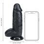 Dildo Black Extra Thick with Balls 20,3 cm