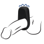 Anello fallico vibrante Vibrating Cock Ring Licorice Black
