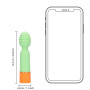 Ribbed Mini Vibrator with USB Charger - Spring Sage