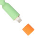 Ribbed Mini Vibrator with USB Charger - Spring Sage