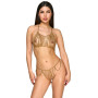Completo lingerie erotica in metallo con strass Cottelli