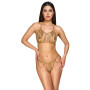 Completo lingerie erotica in metallo con strass Cottelli