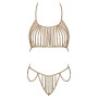 Completo lingerie erotica in metallo con strass Cottelli