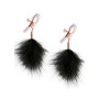 Pinze per Capezzoli Con Piume Nere