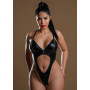 Bodysuit sexy reggiseno con zip effetto wetlook Daring Intimates