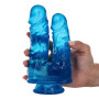 Fallo realistico jelly doppio con ventosa Caino e Abele Toyz4Lovers