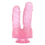 Dildo doppio realistico jelly con ventosa Toys4Lovers 17,5 cm