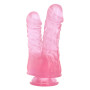 Dildo doppio realistico jelly con ventosa Toys4Lovers 17,5 cm
