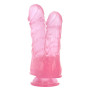 Dildo doppio realistico jelly con ventosa Toys4Lovers 17,5 cm