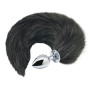 Plug anale dildo liscio in metallo con coda Fox Tail