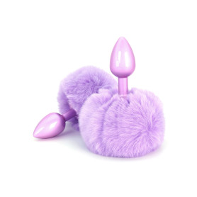 Plug in metallo liscio con coda Bunnytail Toyjoy