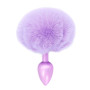 Plug in metallo liscio con coda Bunnytail Toyjoy