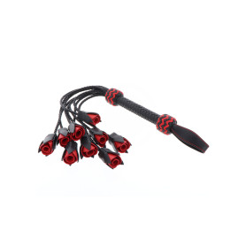 Hidden Desire Masters Real Leather Roses Whip