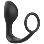 Addicted Toys - Anal Plug With Cock RIng Black