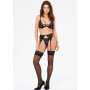 Intimo erotico in pizzo nero set 3 pezzi Kotek