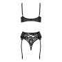 Intimo erotico in simil pelle sexy set 3pz kotek
