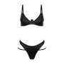 Lingerie erotica set 2 pz in ecopelle kotek