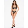 Intimo donna set 2 pz reggisseno con ferretto e tanga sexy kotek