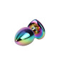 Plug anale rainbow con gemma a forma di cuore butt plu liscio chisa novelties