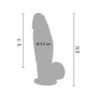 Fallo big con ventosa impermeabile in silicone dual density hidden desire