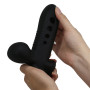 Guaina per pene prolunga fallica in silicone con pompa e anello fallico Baile