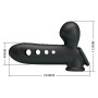 Guaina per pene prolunga fallica in silicone con pompa e anello fallico Baile