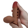 Guaina indossabbile prolunga pene in silicone gonfiabile pretty love