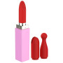 Rossetto vibrante in silicone ricaricabile con tre punte intercambiabili xocoon
