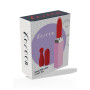 Rossetto vibrante in silicone ricaricabile con tre punte intercambiabili xocoon