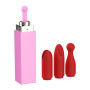 Rossetto vibrante in silicone ricaricabile con tre punte intercambiabili xocoon