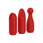 Rossetto vibrante in silicone ricaricabile con tre punte intercambiabili xocoon
