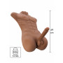 Masturbatore busto realistico con dildo e ano penetrabile dude,fuck me