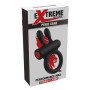 Anello fallico vibrante con stimolatore per clitoride in silicone per coppie hidden desire