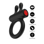 Anello fallico vibrante con stimolatore per clitoride in silicone per coppie hidden desire