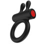 Anello fallico vibrante con stimolatore per clitoride in silicone per coppie hidden desire