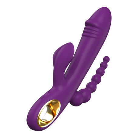 vibratore rabbit tripla stimolazione in silicone toyjoy