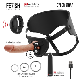 Strap on imbragatura con dildo e bullet vibrante con orologio warchme size L fetish submissive