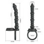 Dildo strap-on con anelli fallici in silicone stimolatore doppio baile
