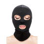 Maschera fetish nera occhi e bocca aperti ns novelties