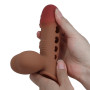 Guaina indossabbile prolunga pene in silicone gonfiabile pretty love