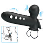 Guaina per pene prolunga fallica in silicone con pompa e anello fallico Baile