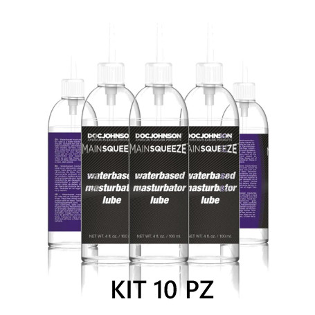 Lubrificante intimo a base d'acqua set 10 pz 100 ml doc johnson