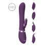 Vibratore rabbit in silicone con testine intercambiabili stimolatore vaginale vive