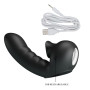 Vibratore doppia stimolazione clitoride vaginale in silicone ricaricabile pretty love